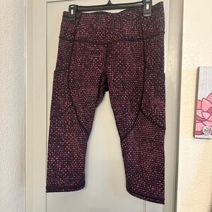 Black and Pink Patterned Leggings